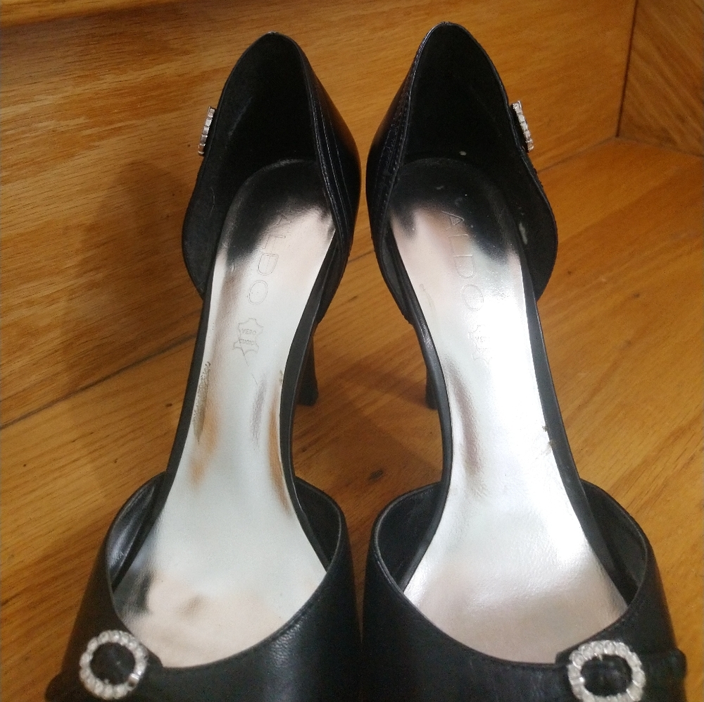 ALDO women's black heels sandals - Picture 4 of 6
